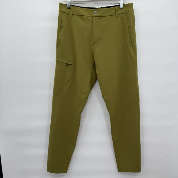 Lululemon Ever Alert Pants Mens 33 LM5644S Mossy Green Inseam 29.5 Nylon Spandex - Picture 1 of 10